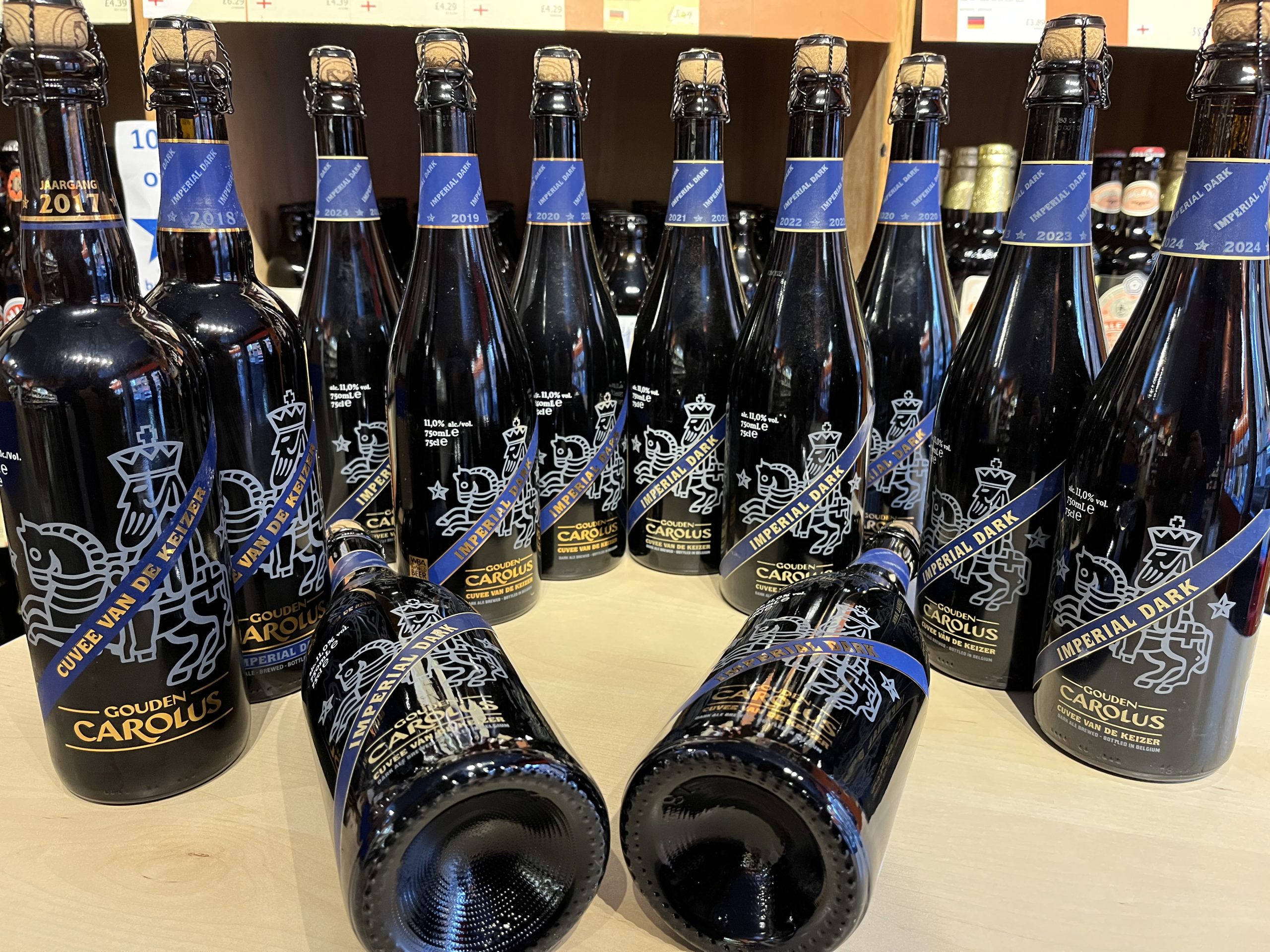 Photo shows Duncan Murray holding Cuvee Van De Keizer 2016