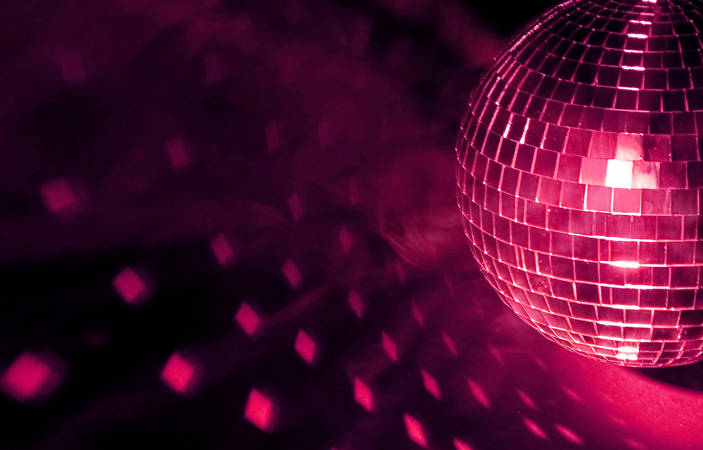 Image shows disco ball