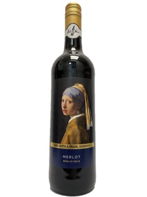 Art Series ‘Girl with a Pearl Earring’ Merlot