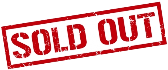 Sold Out red on white transparent background