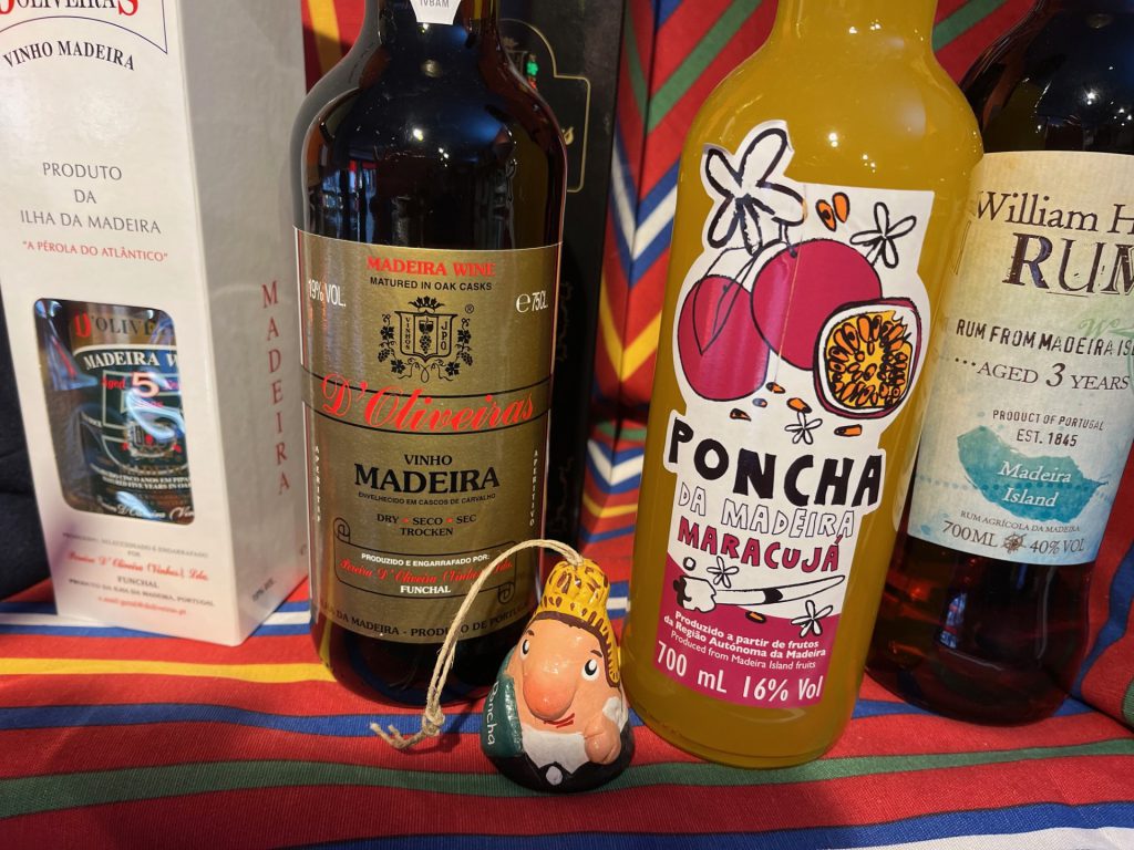 Image shows drinks on Free Saturday Tasting 30th November: Madeira, Madeiran rum and Poncha