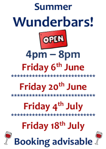 Image shows June and July Wine Bar dates