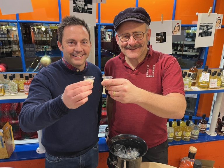 Photo shows Sion Edwards of Four Feathers and Ducan Murray