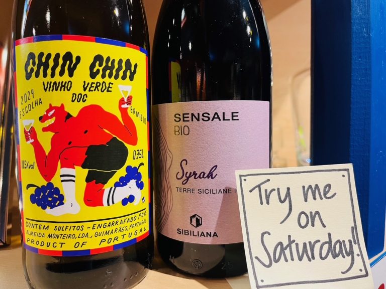 Image shows the two wines on this Saturday's Free Tasting