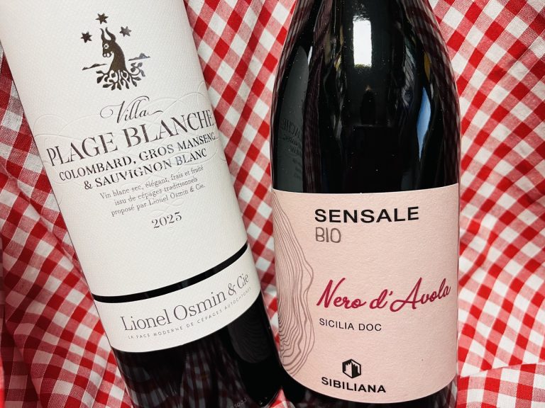 Image shows the two wines on this Saturday's Free Tasting.