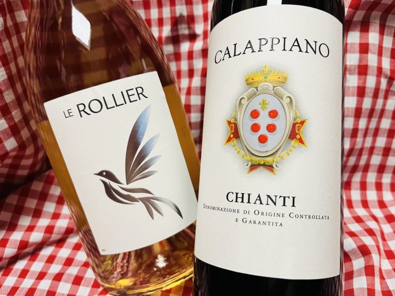 Image shows the two wines on this Saturday's Free Tasting.