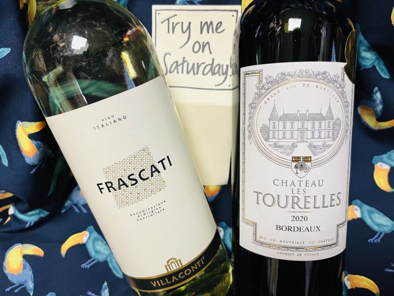 Image shows the two wines on this Saturday's Free Tasting.